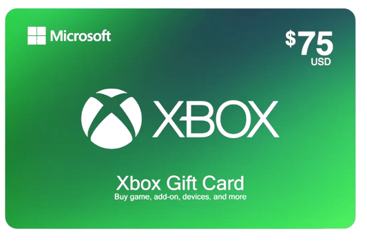 Xbox Gift Card $75 (US) – Instant Email Delivery